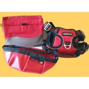 Large Rabbitgoo Training Dog Harness With Hydro Bowl & PetSafe Treat Pouch Set 3
